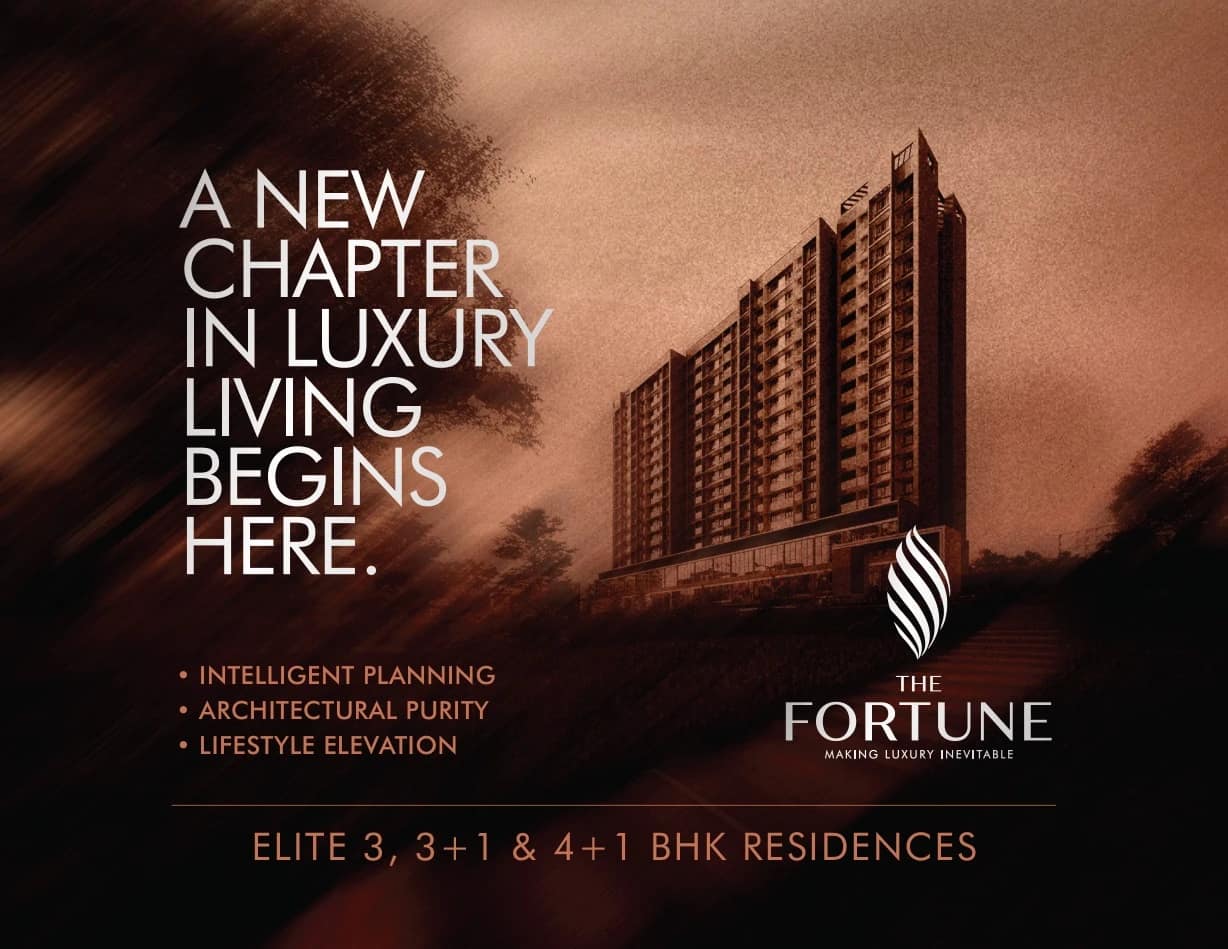 The Fortune – Tower Elevation Brochure elevation of The Fortune residential tower on PR-7 Airport Road, Zirakpur