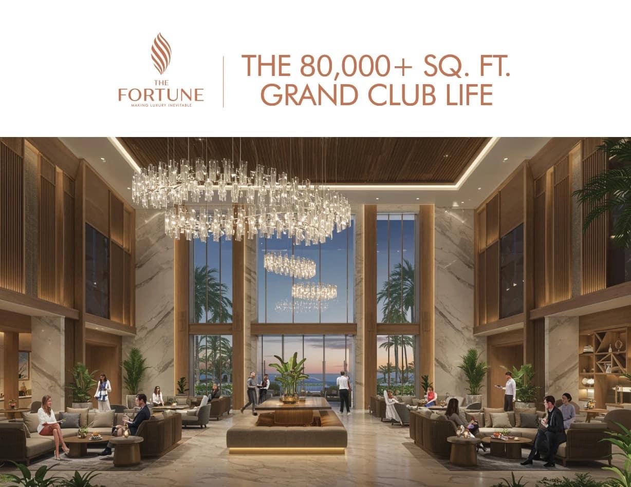The Fortune – 80,000+ sq ft Club Interior of the 80,000+ sq ft grand club at The Fortune, Zirakpur